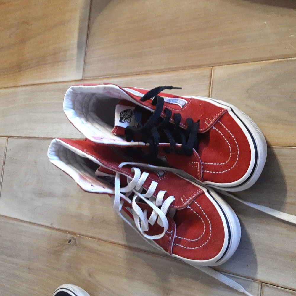 Red high top vans